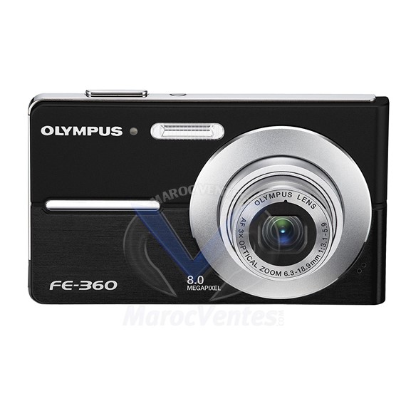 Appareil photo Compact 8 Mégapixels LCD 2.5 pouces  Micro SD, xD-Picture Card Noir FE-360