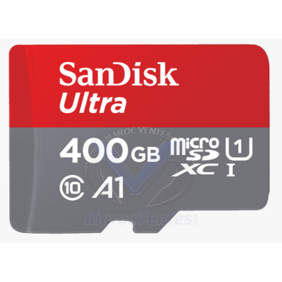 Carte mémoire SanDisk Ultra Micro SDXC UHS-I A1 de 400 Go SDSQUAR-400G-GN6MN