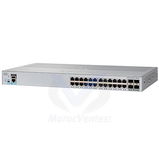 Switch Manageable 24 Ports 10/100/1000 Mbps + 4 Ports SFP LAN LITE WS-2960 L-24 TS-LL