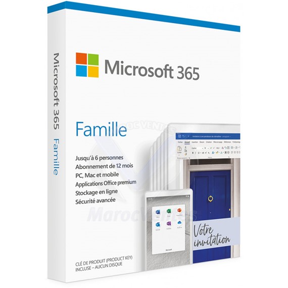 Office 365 Famille Français  1 an / 6 PC 6GQ-01202