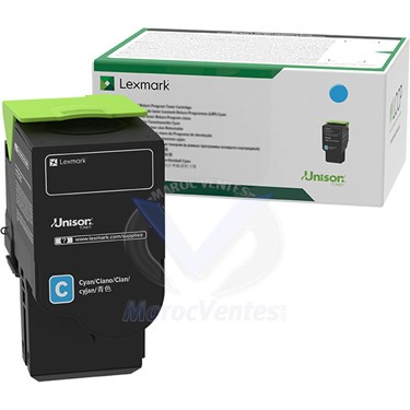 Cartouche de Toner D'origine Cyan Lexmark CS/CX421, 52x, 62x Jusqu'à 5000 pages