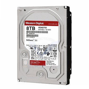 Disque Dur Interne WD 8 TB RED PLUS NAS DRIVE 3.5" SATA III 7200 RPM