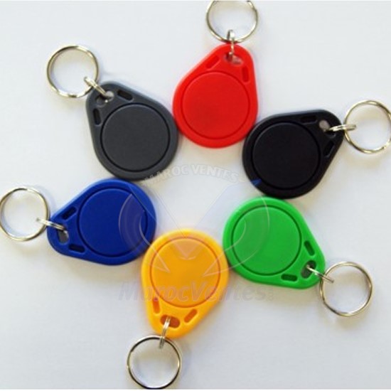 PORTE CLES RFID COULEURS BLEU/NOIR/GRIS D2133
